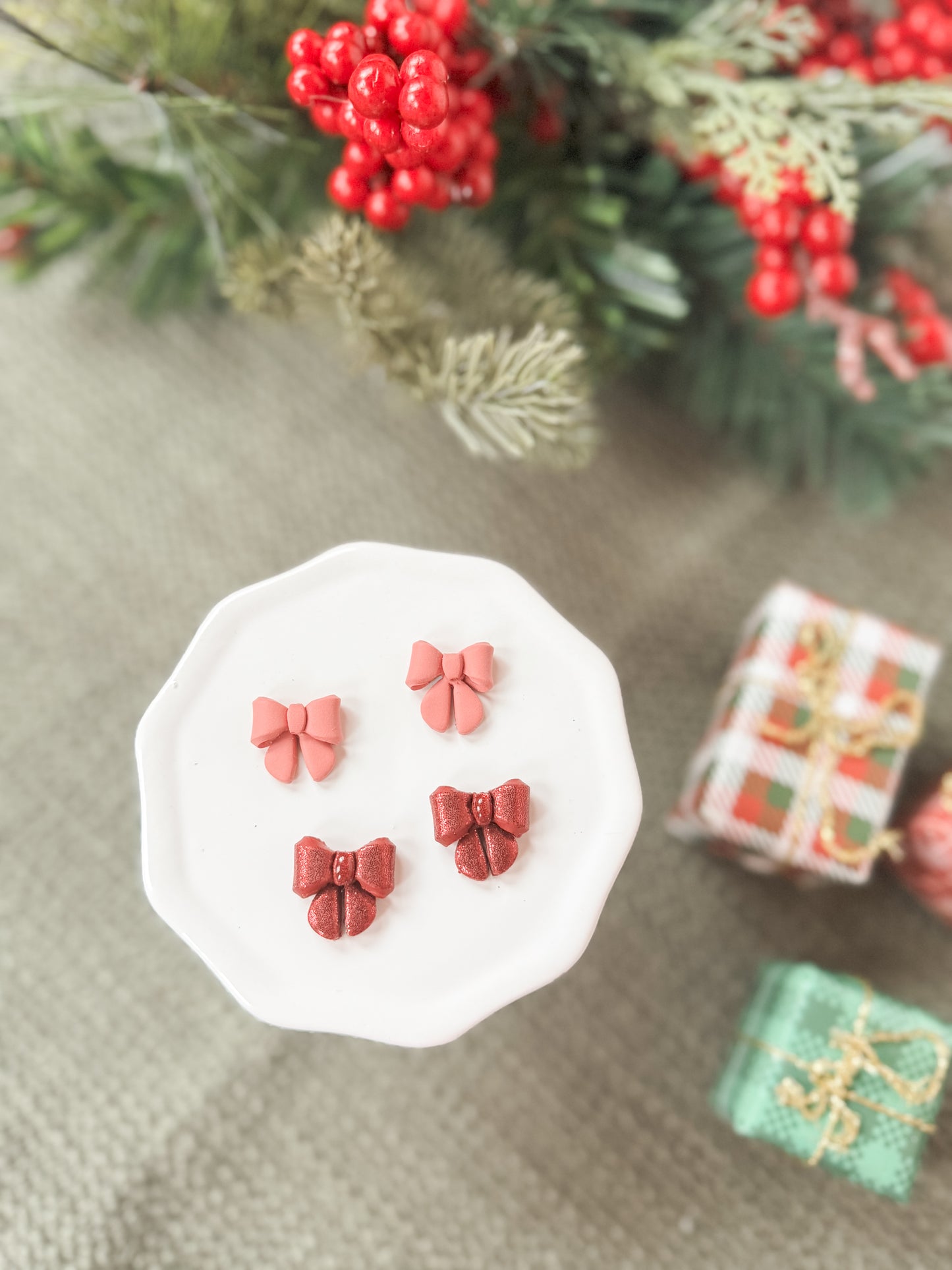 Holiday Bow Studs